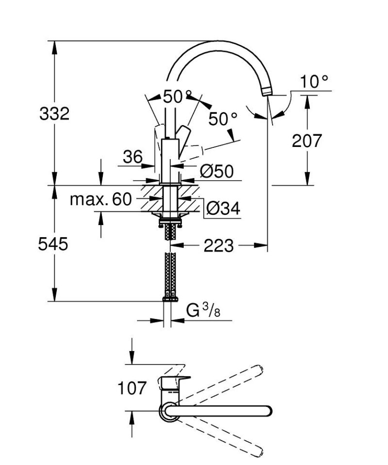 GROHE Bauedge new slavina za sudoper - Image 3